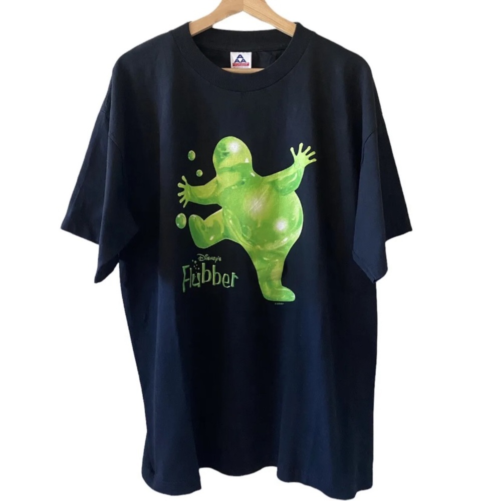 Vintage 90s Disney Mens XL Flubber Robin Williams Movie Promo T-Shirt